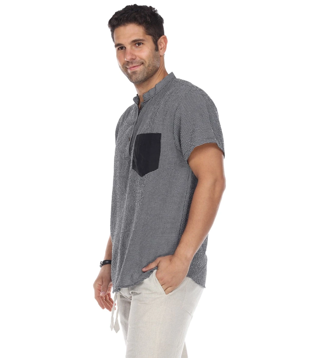 Yak & Yeti Men's Button Up Kurta Shirt 14 Yak & Yeti Men's Button Up Kurta Shirt - Image 12