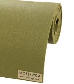 Jade Yoga Fusion Natural Rubber Yoga Mat 68" 8mm Extra Thick -Swimming Equipment Shop 8652318277800 olivegreen 2a