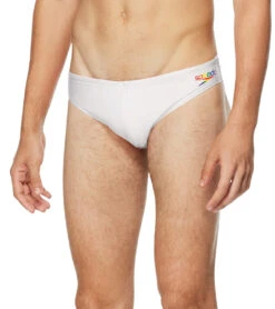 Speedo Pride Men's Solar One Brief Swimsuit -Swimming Equipment Shop 8652372738216 brightwhite 1a
