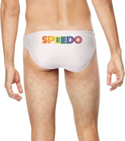 Speedo Pride Men's Solar One Brief Swimsuit -Swimming Equipment Shop 8652372738216 brightwhite 2a
