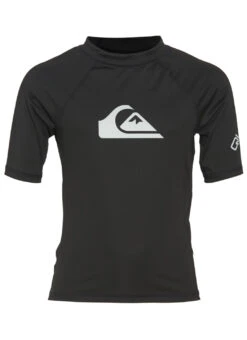 Quiksilver Boys' All Time Short Sleeve UPF 50 Rash Guard 19 Quiksilver Boys' All Time Short Sleeve UPF 50 Rash Guard -Swimming Equipment Shop 8652607848616 black