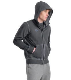 Arena Unisex Icons Front Hooded Zip Jacket -Swimming Equipment Shop 8652619579560 delaveblackwhite 1a