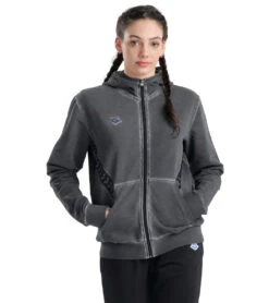 Arena Unisex Icons Front Hooded Zip Jacket -Swimming Equipment Shop 8652619579560 delaveblackwhite 3a