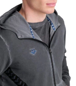 Arena Unisex Icons Front Hooded Zip Jacket -Swimming Equipment Shop 8652619579560 delaveblackwhite 5a