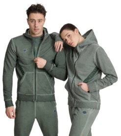 Arena Unisex Icons Front Hooded Zip Jacket -Swimming Equipment Shop 8652619579560 sagedelave 5a