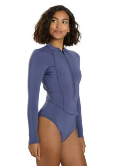 Xcel Women's 1.5mm Comp Long Sleeve Front Zip Spring Wetsuit -Swimming Equipment Shop 8652626755752 denim 2a