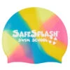 Sporti Safesplash Swim School Multi Color Silicone Swim Cap Jr. -Swimming Equipment Shop 8652728631464 rainbowmulti