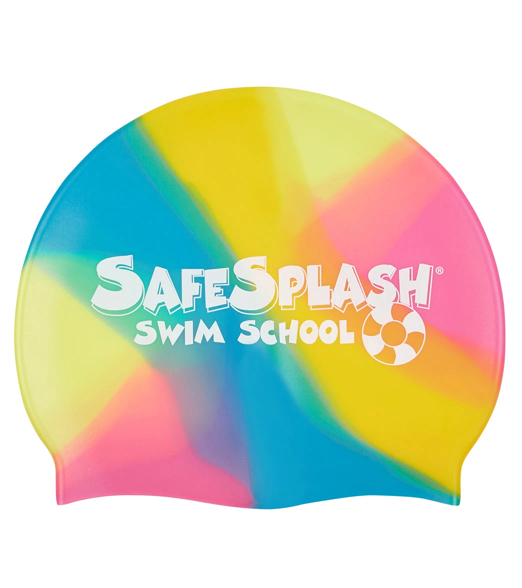 Sporti Safesplash Swim School Multi Color Silicone Swim Cap Jr. 3 Sporti Safesplash Swim School Multi Color Silicone Swim Cap Jr.