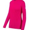 Mizuno Youth Long Sleeve Tee (Big Kid) 2 Mizuno Youth Long Sleeve Tee (Big Kid) -Swimming Equipment Shop 8653140361384 shockingpink 1a