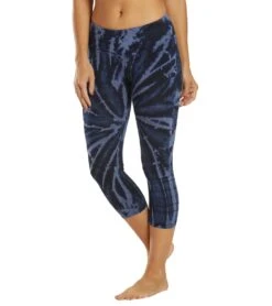 Hard Tail Flat Waisted Cotton Yoga Capris -Swimming Equipment Shop 8653511917736 electricmineralwashindigo 5a