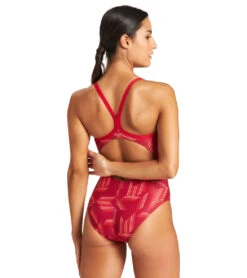 Arena Women's Puzzled Light Drop Back One Piece Swimsuit 37 Arena Women's Puzzled Light Drop Back One Piece Swimsuit -Swimming Equipment Shop 8655728246952 redredmulti 2a