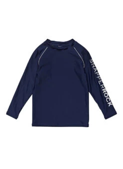 Snapper Rock Boys' Navy Sustainable Long Sleeve Rash Guard (Toddler, Little Kid, Big Kid) -Swimming Equipment Shop 8667058864296 navy 2a
