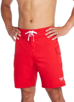 Speedo Men's Guard 18 Boardshort -Swimming Equipment Shop 8667062239400 teamred 1a
