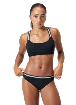 Speedo Women's Performance Two Piece Swimsuit Set -Swimming Equipment Shop 8667190329512 blacksilver 1a