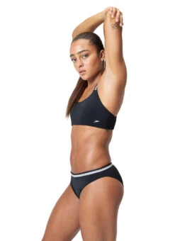 Speedo Women's Performance Two Piece Swimsuit Set -Swimming Equipment Shop 8667190329512 blacksilver 2a