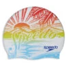 Speedo Printed Silicone Swim Cap -Swimming Equipment Shop 8667190657192 2t