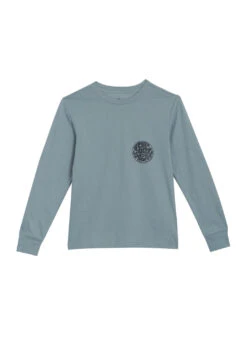 Rip Curl Boys' Icons Long Sleeve Rashguard (Big Kid) -Swimming Equipment Shop 8670268031144 mineralblue