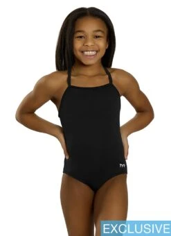 TYR Girls' Solid Durafast Elite Addy Diamondfit One Piece Swimsuit (Little Kid, Big Kid) 22 TYR Girls' Solid Durafast Elite Addy Diamondfit One Piece Swimsuit (Little Kid, Big Kid) -Swimming Equipment Shop 8671242027176 black