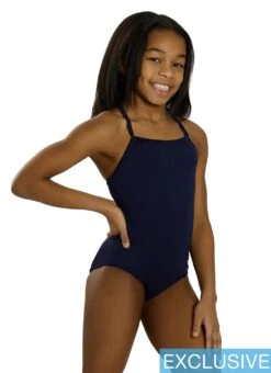 TYR Girls' Solid Durafast Elite Addy Diamondfit One Piece Swimsuit (Little Kid, Big Kid) 18 TYR Girls' Solid Durafast Elite Addy Diamondfit One Piece Swimsuit (Little Kid, Big Kid) -Swimming Equipment Shop 8671242027176 navy 2a