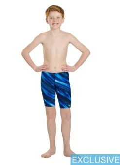 TYR Boys' Durafast Elite Venom Jammer (Little Kid, Big Kid) 38 TYR Boys' Durafast Elite Venom Jammer (Little Kid, Big Kid) -Swimming Equipment Shop 8671245435048 blackblue 4a