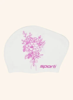 Sporti Mystic Bloom Long Hair Bun Silicone Swim Cap