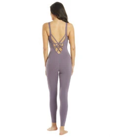 Everyday Yoga Strappy Back Long Leotard 28" 28 Everyday Yoga Strappy Back Long Leotard 28" -Swimming Equipment Shop 8675154395304 purpletaupe 1a