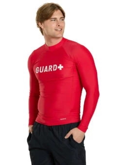 Sporti Guard Men's L/S Sport Fit Rash Guard 26 Sporti Guard Men's L/S Sport Fit Rash Guard -Swimming Equipment Shop 8678555517096 red 4a