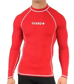 Sporti Guard Men's L/S Sport Fit Rash Guard 34 Sporti Guard Men's L/S Sport Fit Rash Guard -Swimming Equipment Shop 8678555517096 redred 1a