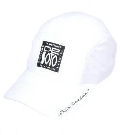 DeSoto Skin Cooler Run Cap W/ Pocket -Swimming Equipment Shop 8679317930152 white