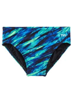 TYR Boys' Vitric Racer Brief Swimsuit 24 TYR Boys' Vitric Racer Brief Swimsuit -Swimming Equipment Shop 8681287155880 bluegreen 1a
