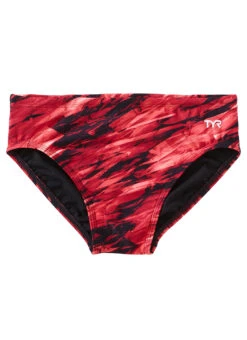 TYR Boys' Vitric Racer Brief Swimsuit 27 TYR Boys' Vitric Racer Brief Swimsuit -Swimming Equipment Shop 8681287155880 red