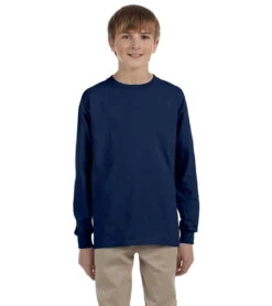 Jerzees Youth DRI-POWER Active Long Sleeve T-Shirt -Swimming Equipment Shop 8681877635240 jnavy