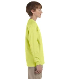 Jerzees Youth DRI-POWER Active Long Sleeve T-Shirt -Swimming Equipment Shop 8681877635240 safetygreen 2a