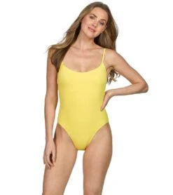Anne Cole Live In Color Vintage Lingerie One Piece Swimsuit -Swimming Equipment Shop 8682440032424 lemon 4a