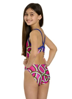 Sporti HydroLast Ultra Glow Thin Strap One Piece Swimsuit Youth (22-28) -Swimming Equipment Shop 8696711250088 magenta 2a