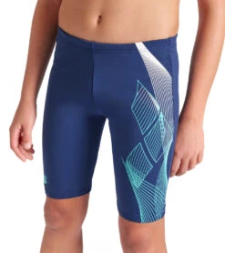 Arena Boys' Sea Water Jammer Swimsuit (Little Kid, Big Kid) -Swimming Equipment Shop 8713316040872 navy 4a