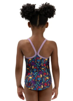 Dolfin Girls' Little Fish Print One Piece Swimsuit (Toddler, Little Kid) -Swimming Equipment Shop 8713444982952 littlefish 3a