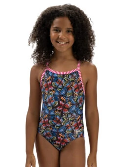 Dolfin Uglies Girls' Flutter By Print One Piece Swimsuit (Big Kid) -Swimming Equipment Shop 8713445048488 2t