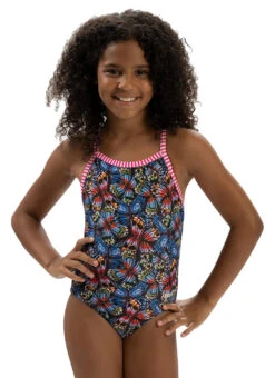 Dolfin Uglies Girls' Flutter By Print One Piece Swimsuit (Big Kid) -Swimming Equipment Shop 8713445048488 flutterby 2a