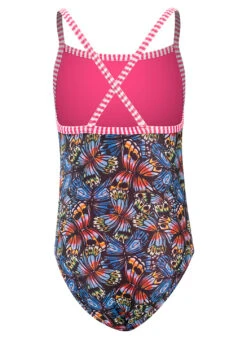 Dolfin Uglies Girls' Flutter By Print One Piece Swimsuit (Big Kid) -Swimming Equipment Shop 8713445048488 flutterby 5a