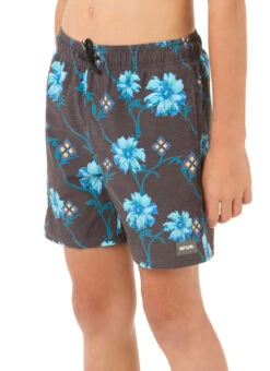 Rip Curl Boys' Surf Revival Floral Volley Shorts (Big Kid) -Swimming Equipment Shop 8721725358248 black 2a