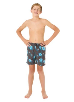 Rip Curl Boys' Surf Revival Floral Volley Shorts (Big Kid) -Swimming Equipment Shop 8721725358248 black 4a