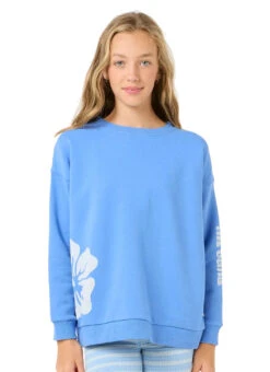 Rip Curl Girls' Bliss Crew Neck Sweatshirt (Big Kid) -Swimming Equipment Shop 8721725554856 2t