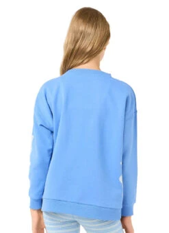 Rip Curl Girls' Bliss Crew Neck Sweatshirt (Big Kid) -Swimming Equipment Shop 8721725554856 blue 3a