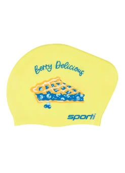 Sporti Berry Delicious Long Hair Bun Silicone Swim Cap -Swimming Equipment Shop 8722375344296 berrydelicious 1a