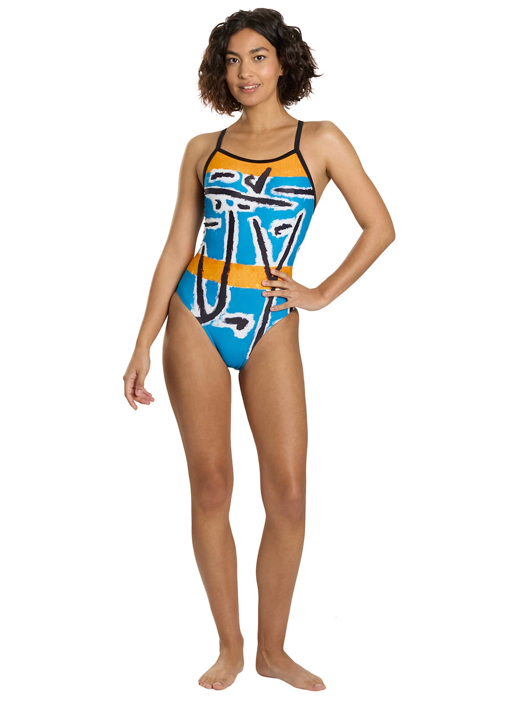 Sporti Senecio Splash Thin Strap One Piece Swimsuit (22-44) 8 Sporti Senecio Splash Thin Strap One Piece Swimsuit (22-44) - Image 6