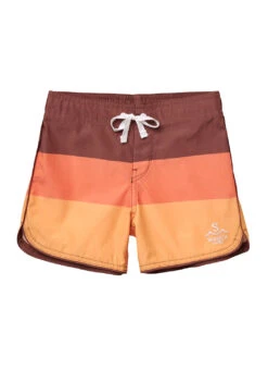 Seaesta Surf Boys' Print Scallop Retro Flare Board Short (Little Kid, Big Kid) 15 Seaesta Surf Boys' Print Scallop Retro Flare Board Short (Little Kid, Big Kid) -Swimming Equipment Shop 8772683169960 brown 3a