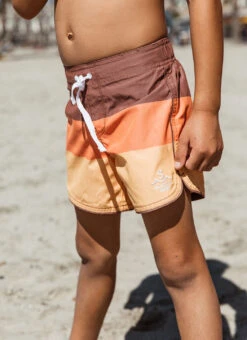 Seaesta Surf Boys' Print Scallop Retro Flare Board Short (Little Kid, Big Kid) 17 Seaesta Surf Boys' Print Scallop Retro Flare Board Short (Little Kid, Big Kid) -Swimming Equipment Shop 8772683169960 brown 5a