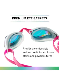 FINIS Mach 1 Mirrored Racing Goggle -Swimming Equipment Shop 8818307039400 pinkopal 4a