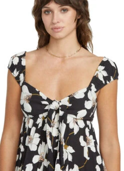 Volcom Women's Print Shore Shackin Maxi Dress 14 Volcom Women's Print Shore Shackin Maxi Dress -Swimming Equipment Shop 8819787661480 black 4a